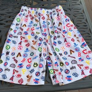Boys pajama bottoms baseball logos
